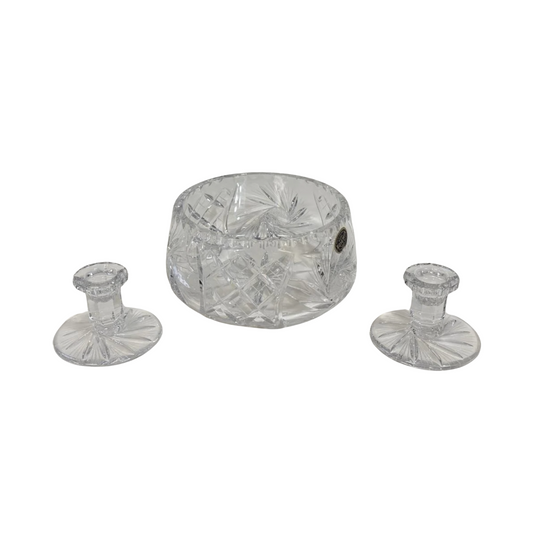 Pinwheel Crystal Bowl & Accents