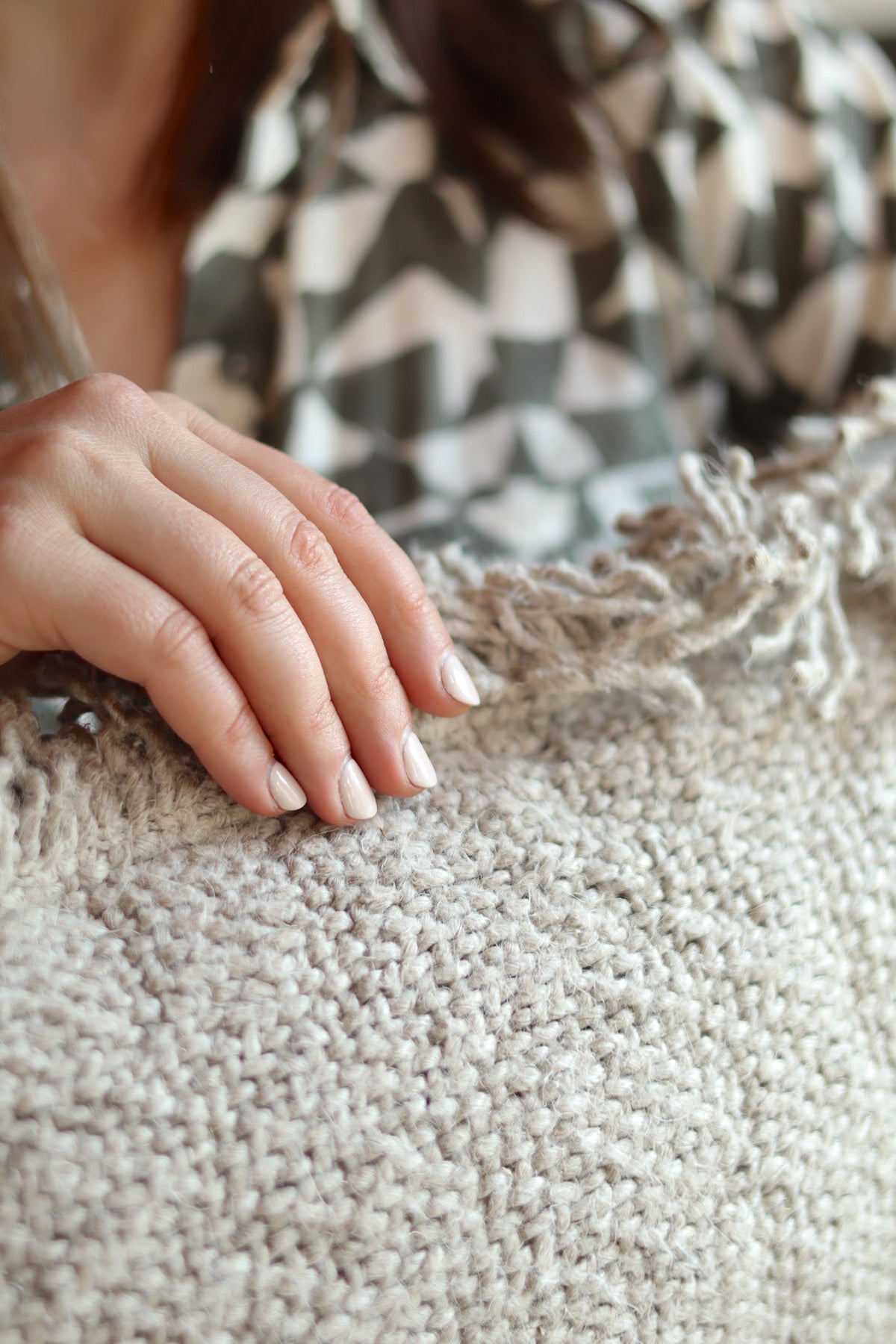 20x20 Linen Fringe Pillow