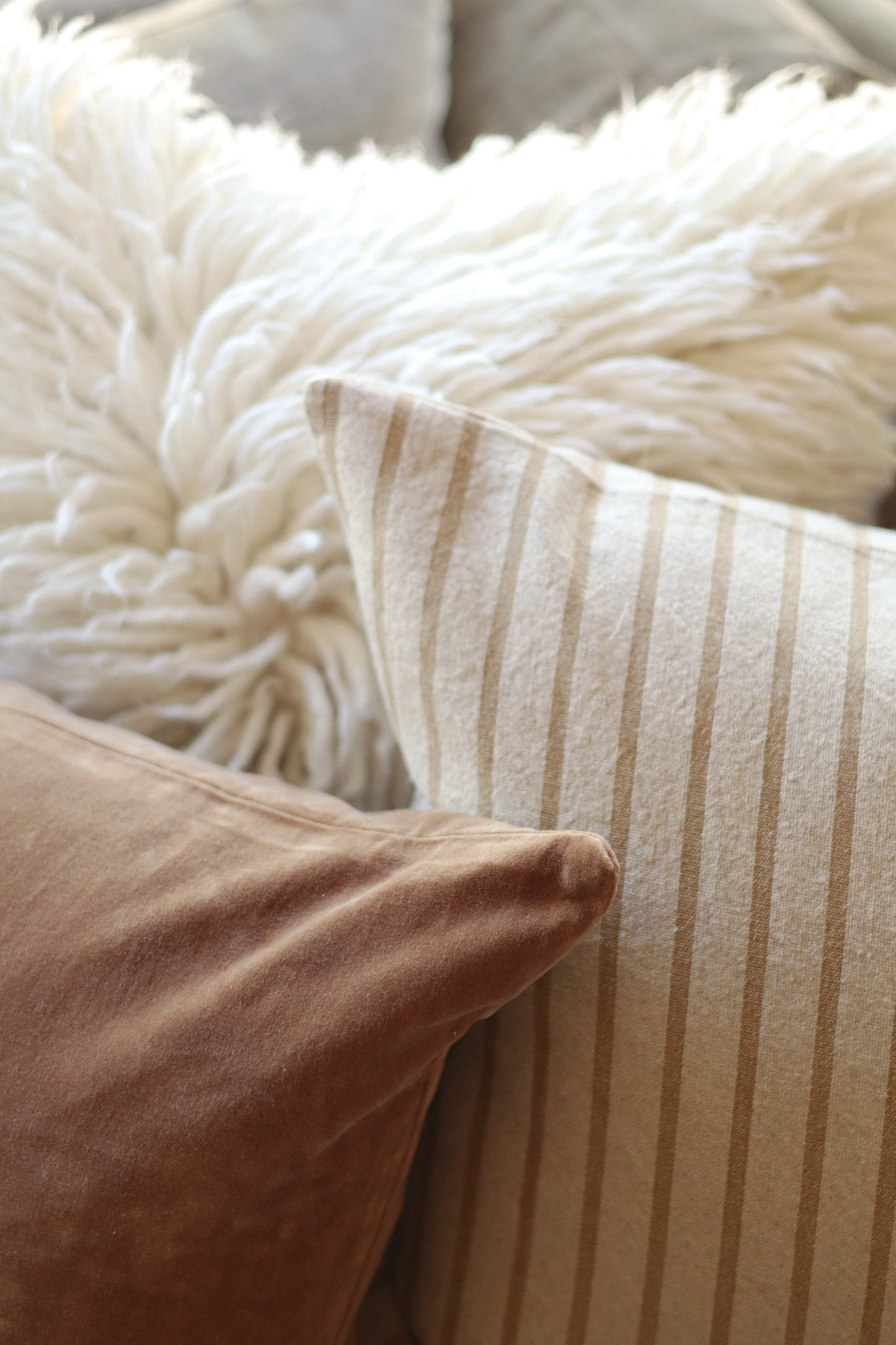 20x20 Silas Stripe Pillow, Ochre
