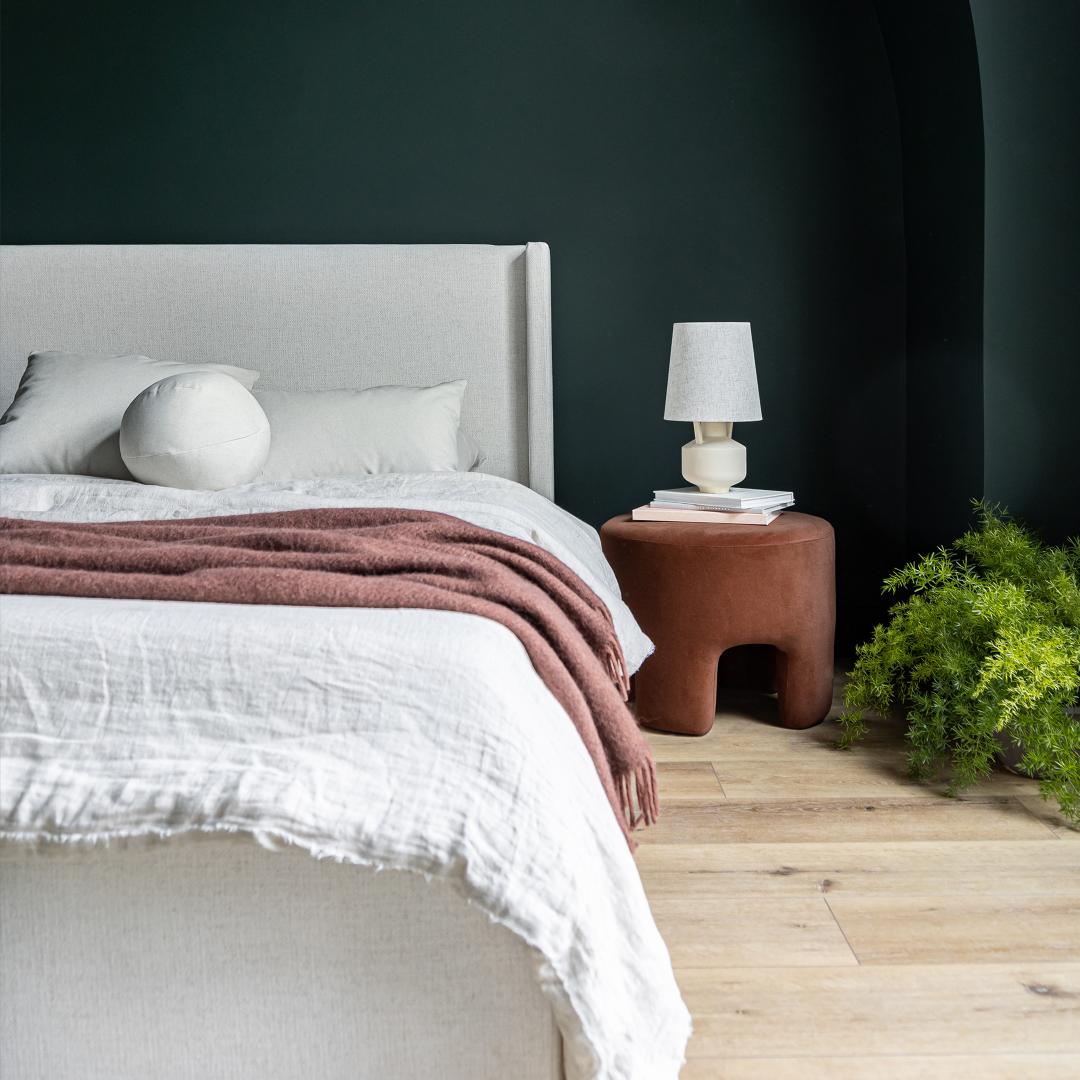 Josie King Storage Bed - Cream