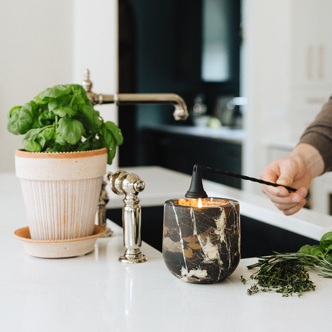 Portoro Marble Refillable Candle