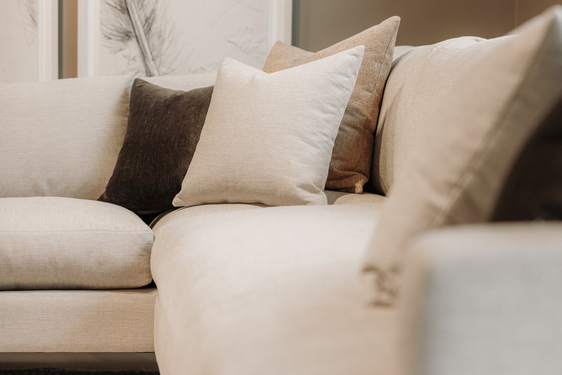 Lucca Feather-Filled Bench Seat Sofa 94.5in