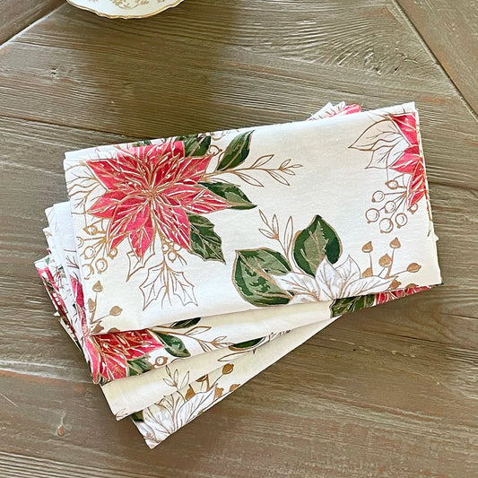 Poinsettia Ivory, Napkin S/4