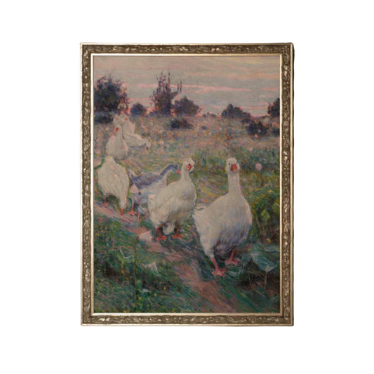 Feathers in the Wind, Vintage Silver Frame
