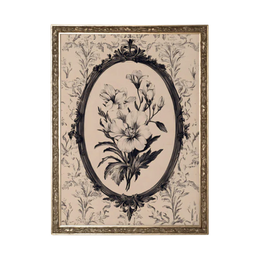 Floral Memory, Vintage Silver Frame