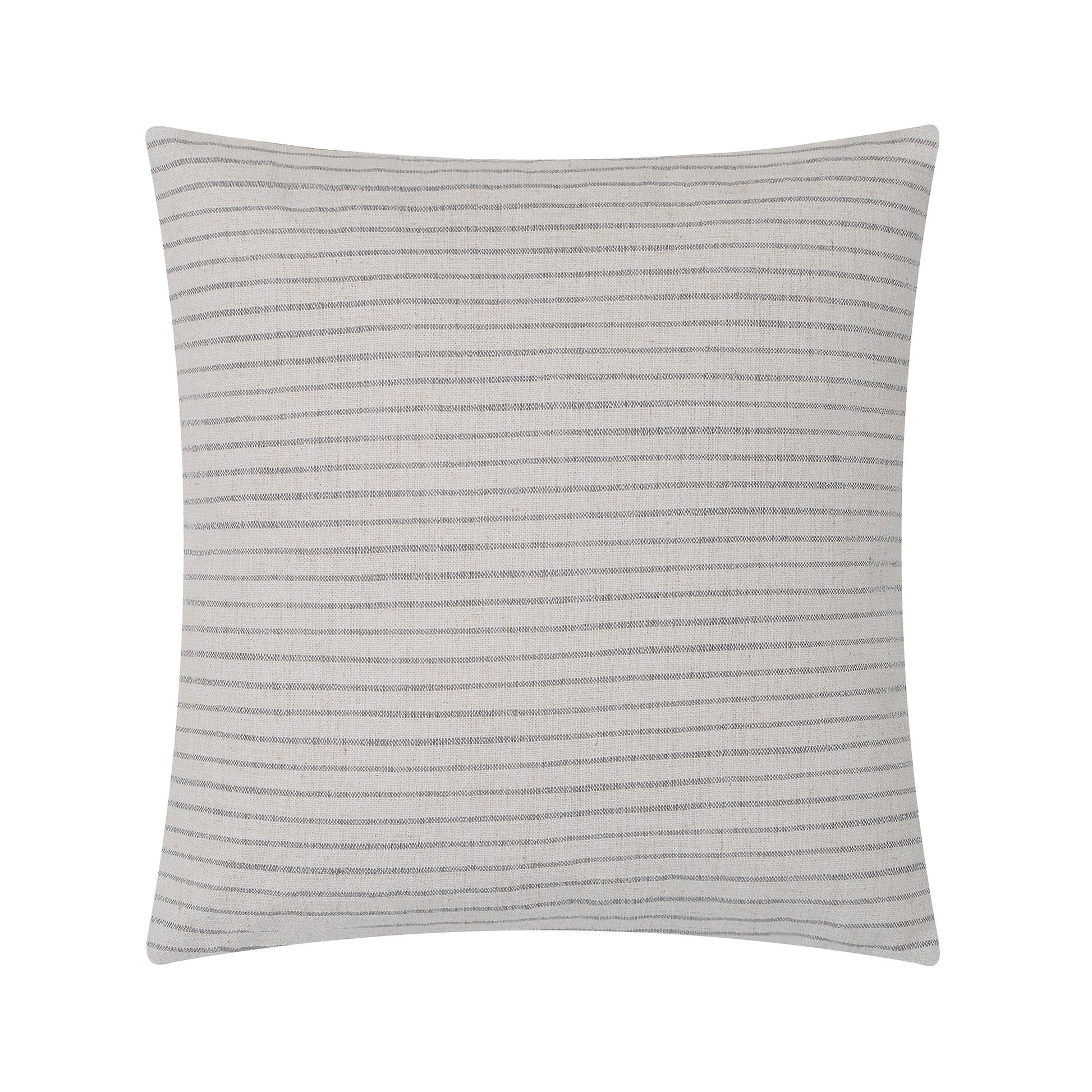 Lauren Linen-Blend Throw Pillow Beige Grey Stripe 20x20in