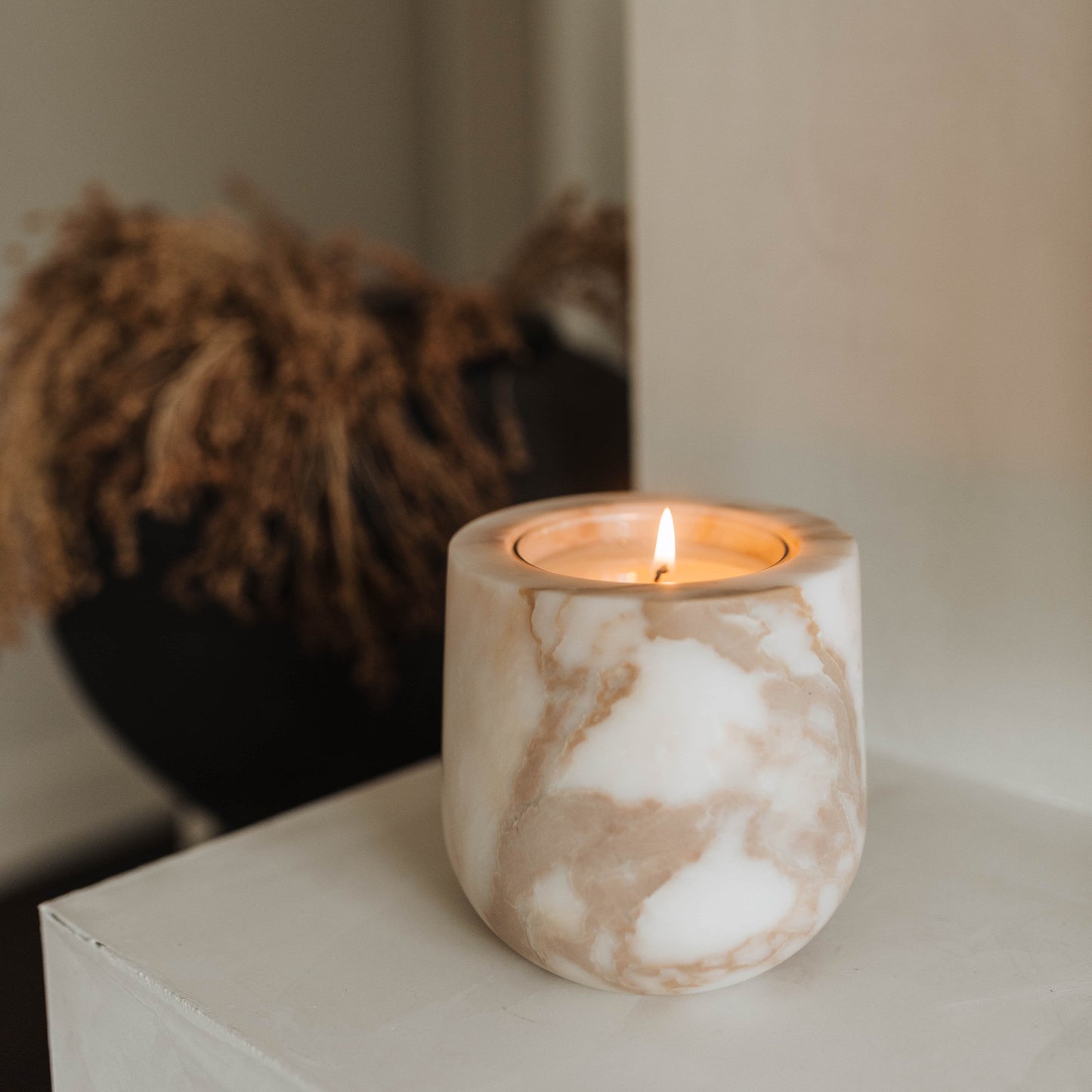 Calacatta Gold Marble Refillable Candle