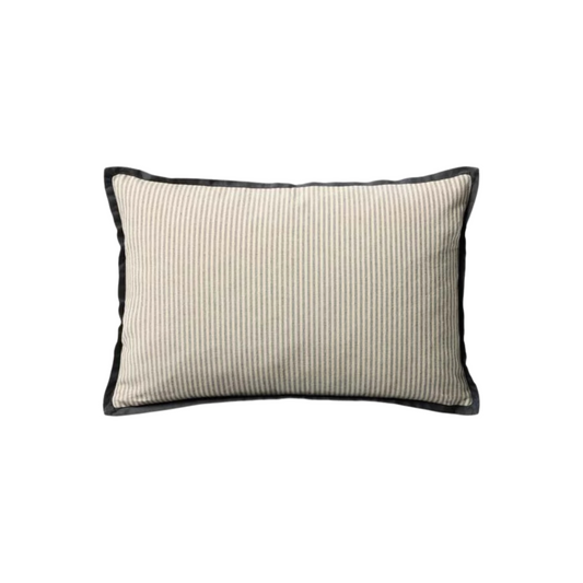 Midnight Grain Velvet Edge Toss Cushion