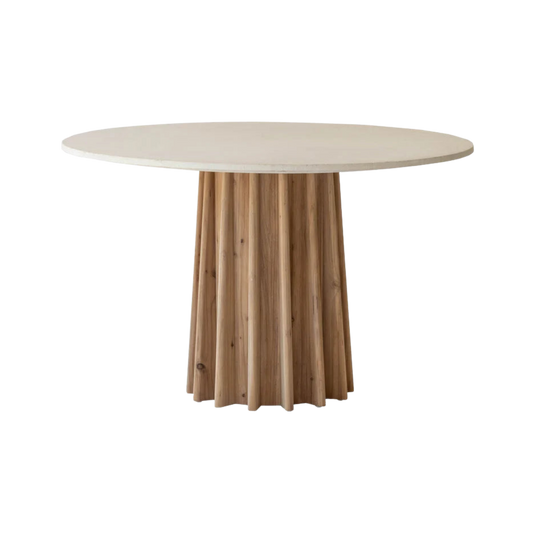 Sculpture Dining Table - White Concrete Wash
