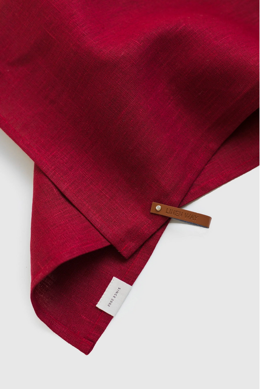 Twin Peaks Linen Tea Towel with leather loop