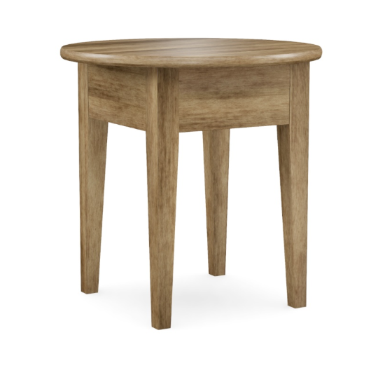 Round Side Table with Shelf