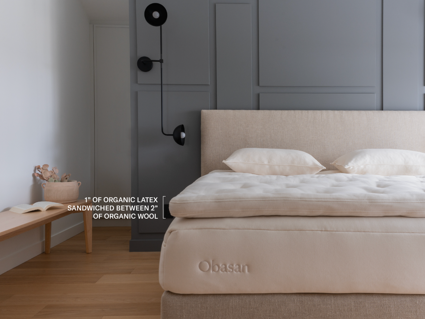 Obasan  10" Deluxe Customizable Organic Mattress with 2.5" Topper