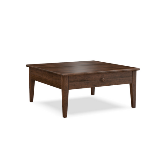 Square 1 drawer cocktail table