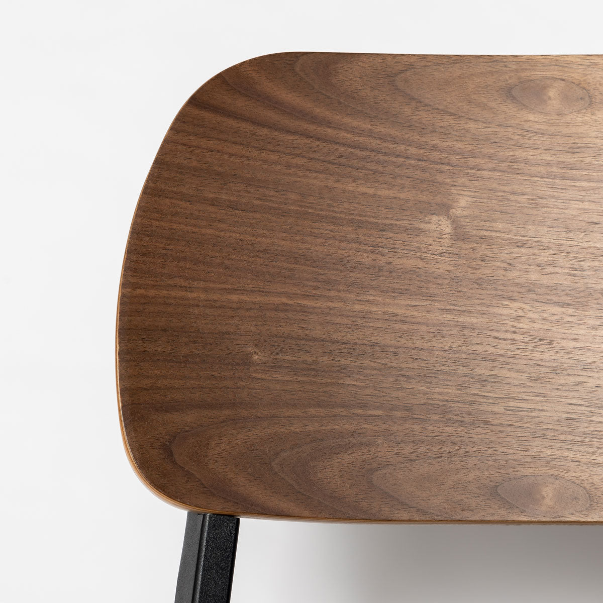 Tate Counter Stool Commercial Grade Black PU Walnut