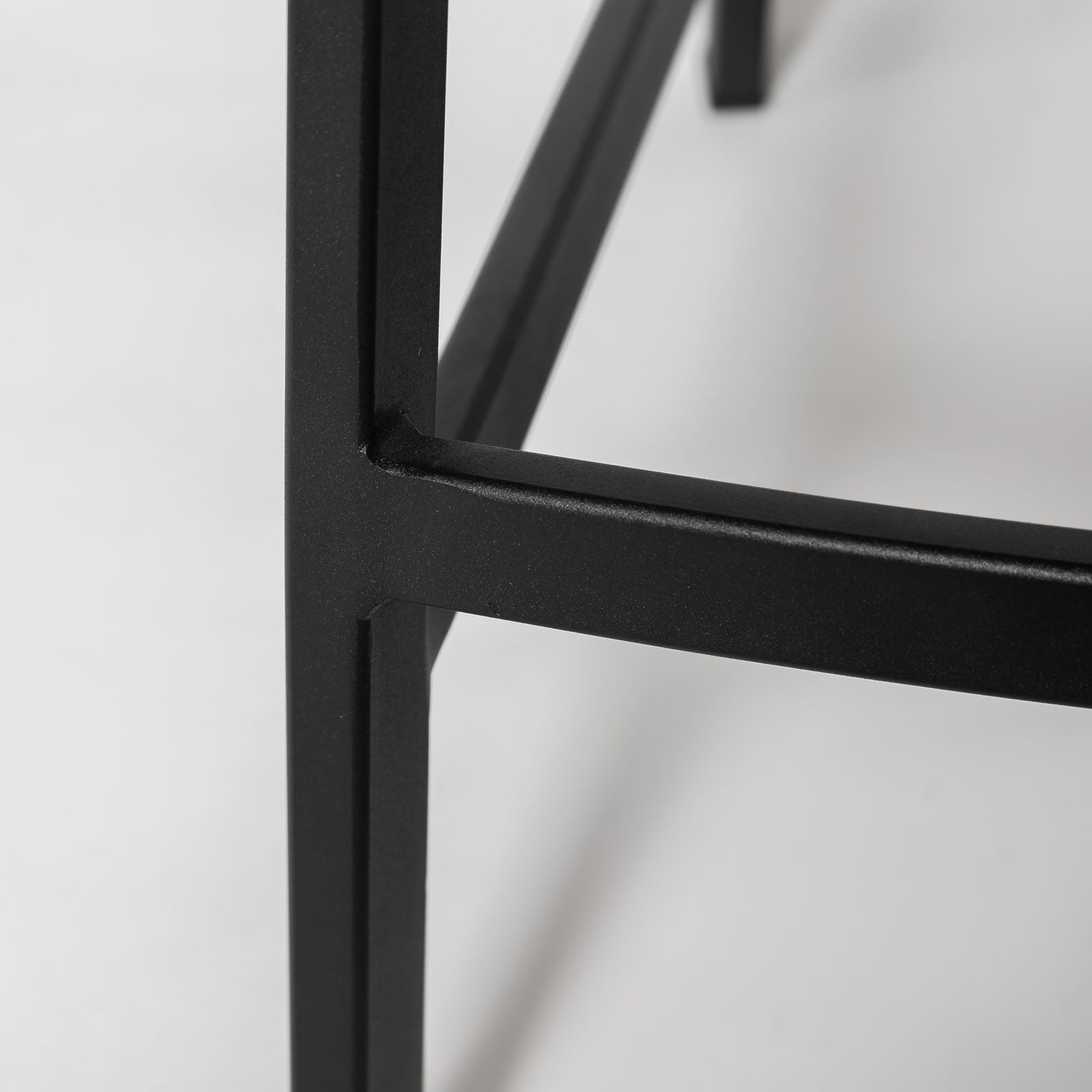 Tate Counter Stool Commercial Grade Black PU Walnut