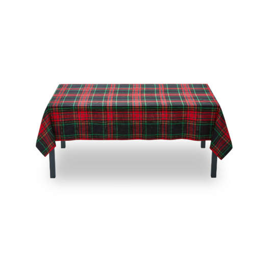 Christmas Plaid Tablecloth, Red Multi