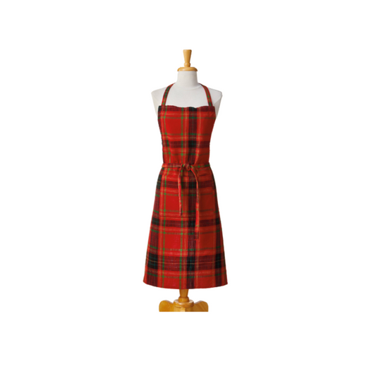 Holiday Plaid Apron, Red Multi