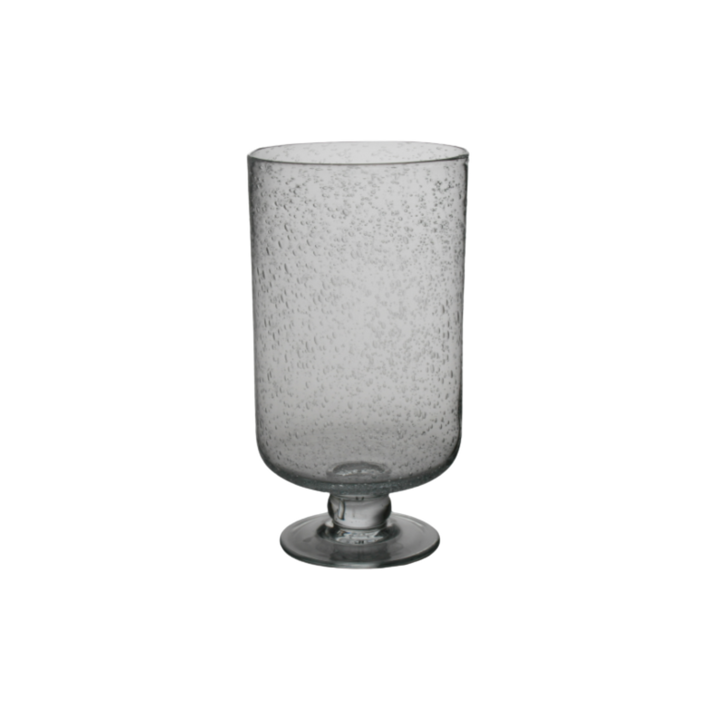 Large Bubble Glass Hurricane, Clear