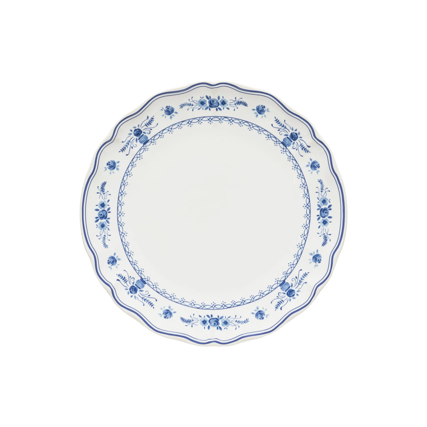 Vila White-Blue Plate