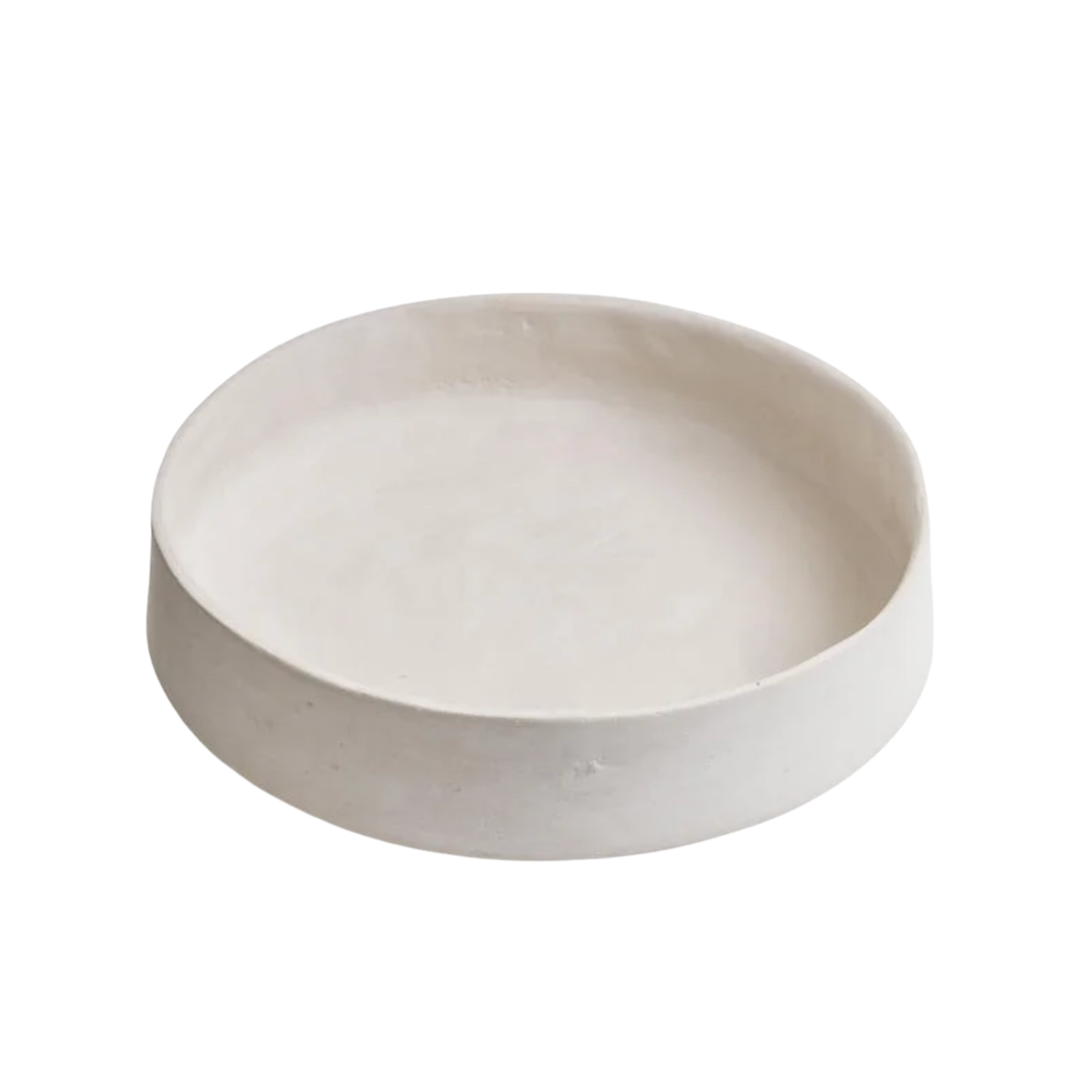 Bowl Handmade Paper Mache Ivory