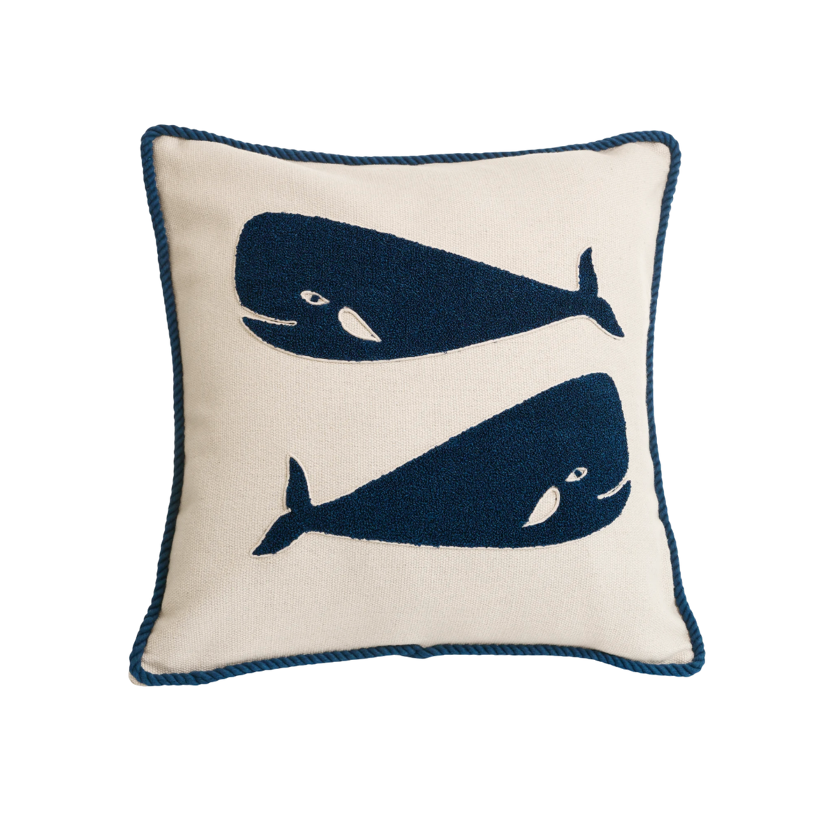 Cushion Whales Cotton White
