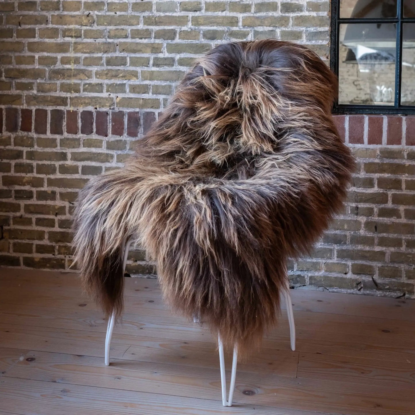 Icelandic Sheepskin | Natural Brown | Long Wool | 90-100 cm