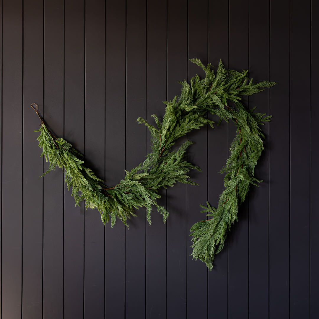 Norfolk & Cypress Mixed Real Touch Garland - 9 Ft