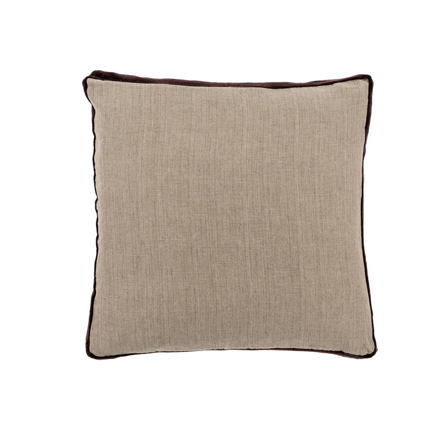 Velvet Trim Pillow Chocolate-20x20