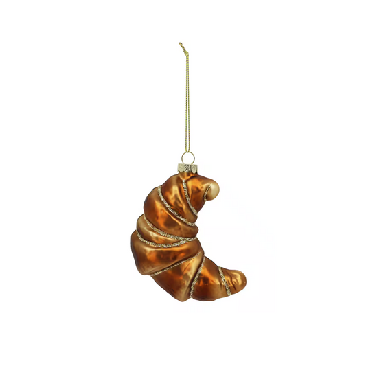 Croissant Glass Ornament