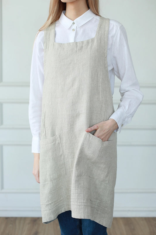 Cuisine Cross Back Linen Apron