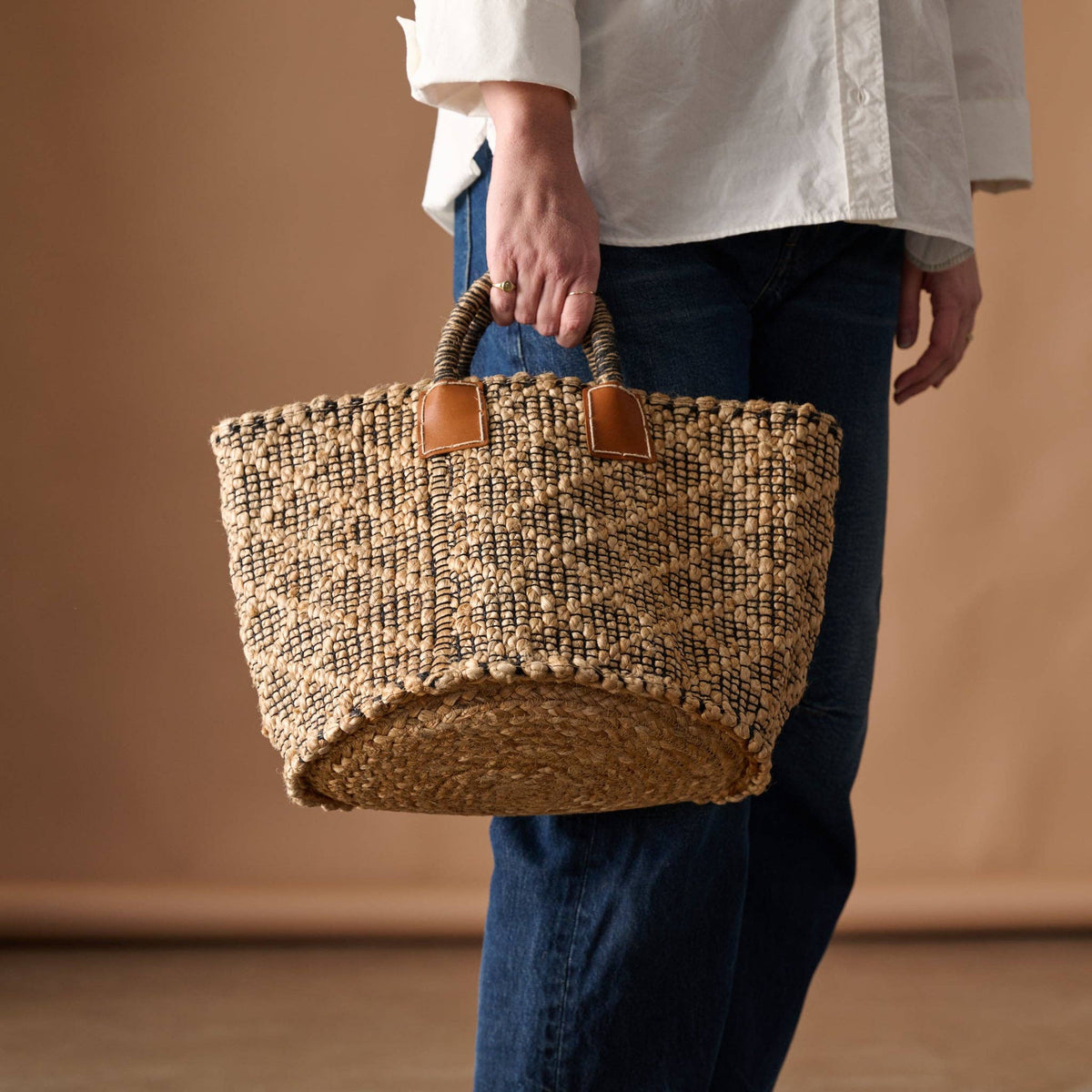 Bahana Handled Jute Basket 12"