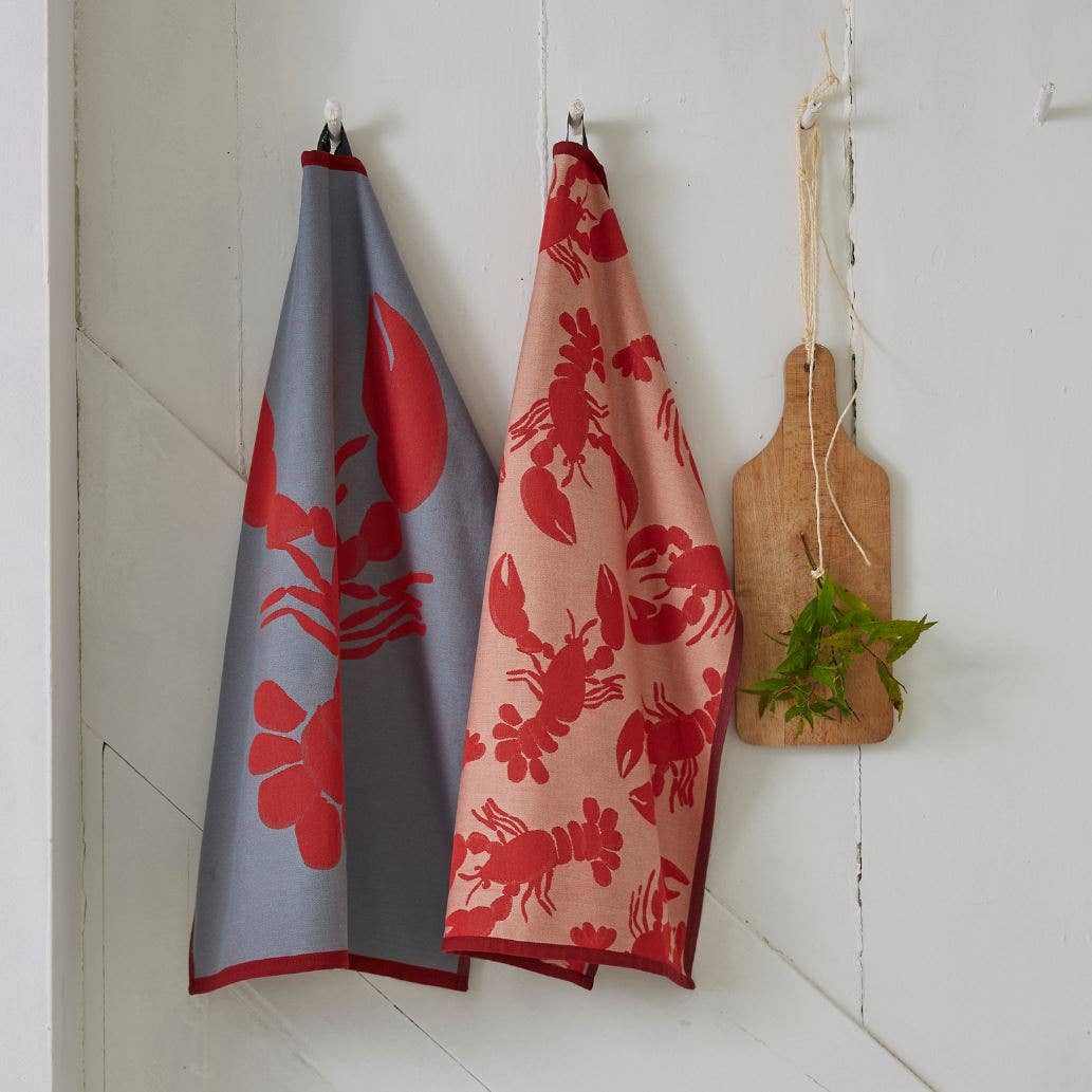 Tea towel Bonne pêche bleu