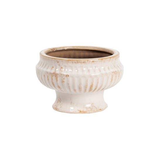 Large Antique Finish Ceramic Urn