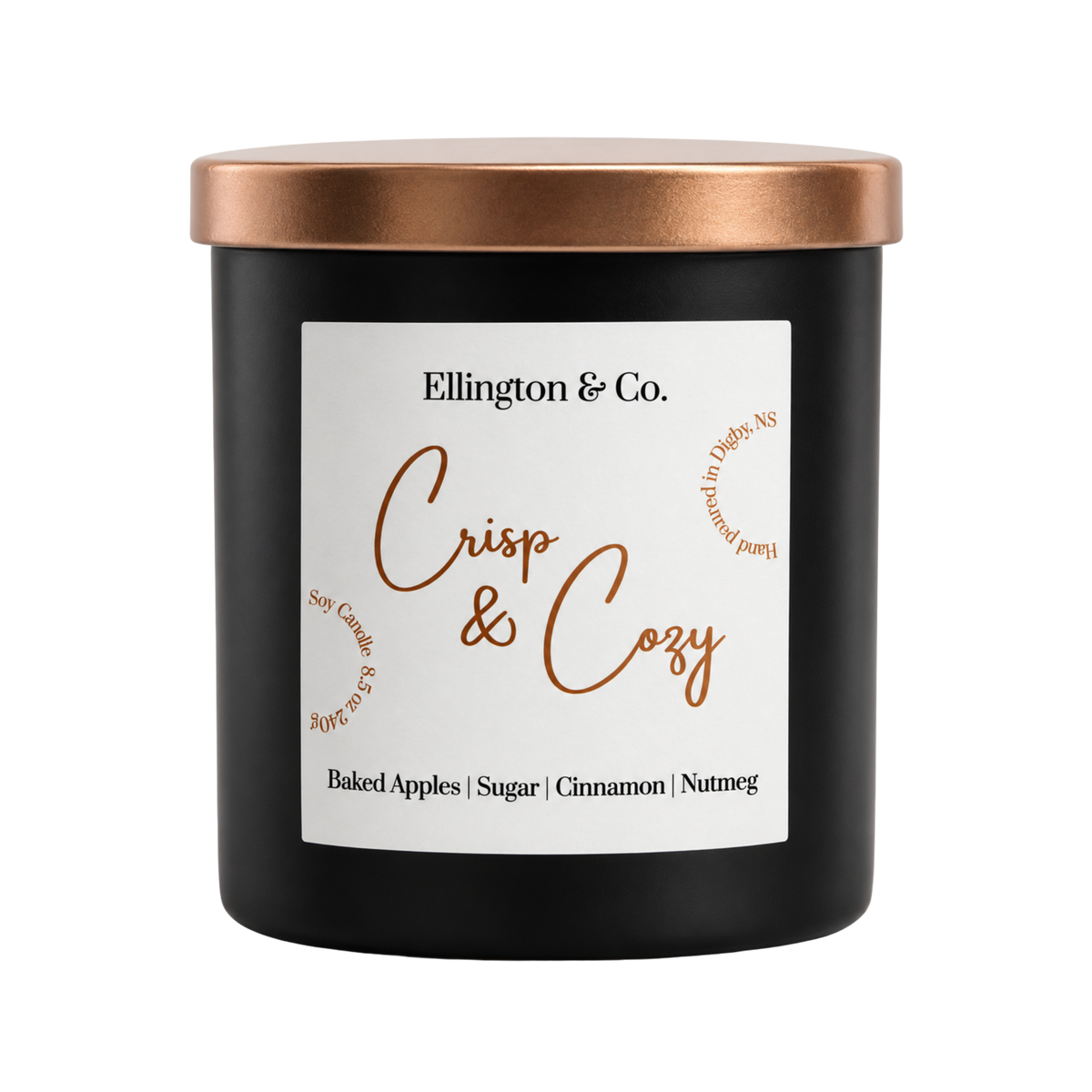 Crisp & Cozy Soy Candle | Warm Baked Apple & Cinnamon Fall Candle