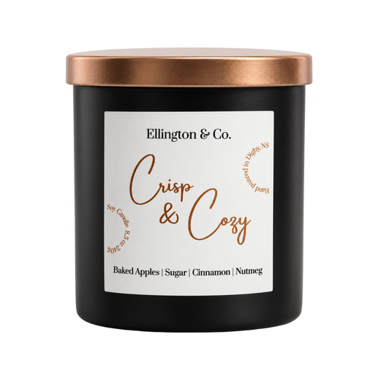Crisp & Cozy Soy Candle | Warm Baked Apple & Cinnamon Fall Candle