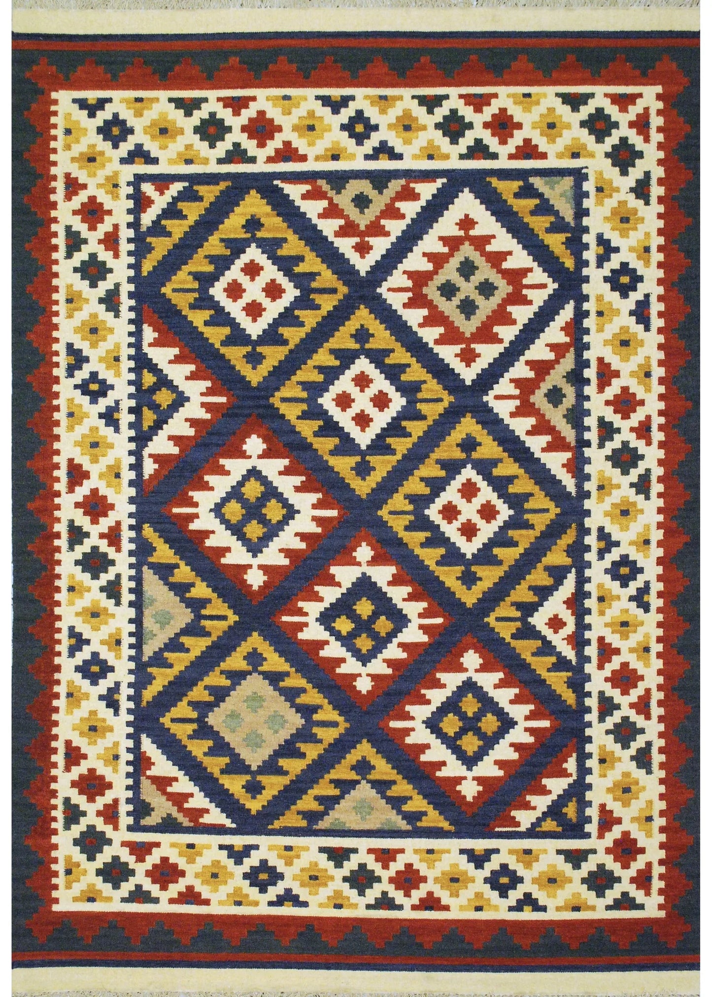 Killim Keisari Multicolor Wool Hand Woven Indian Rug - 10'5" x 14'0"  SKU: N12965