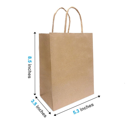 Gem 5.3x3.5x8.5 inches Paper Bags Twist Handles