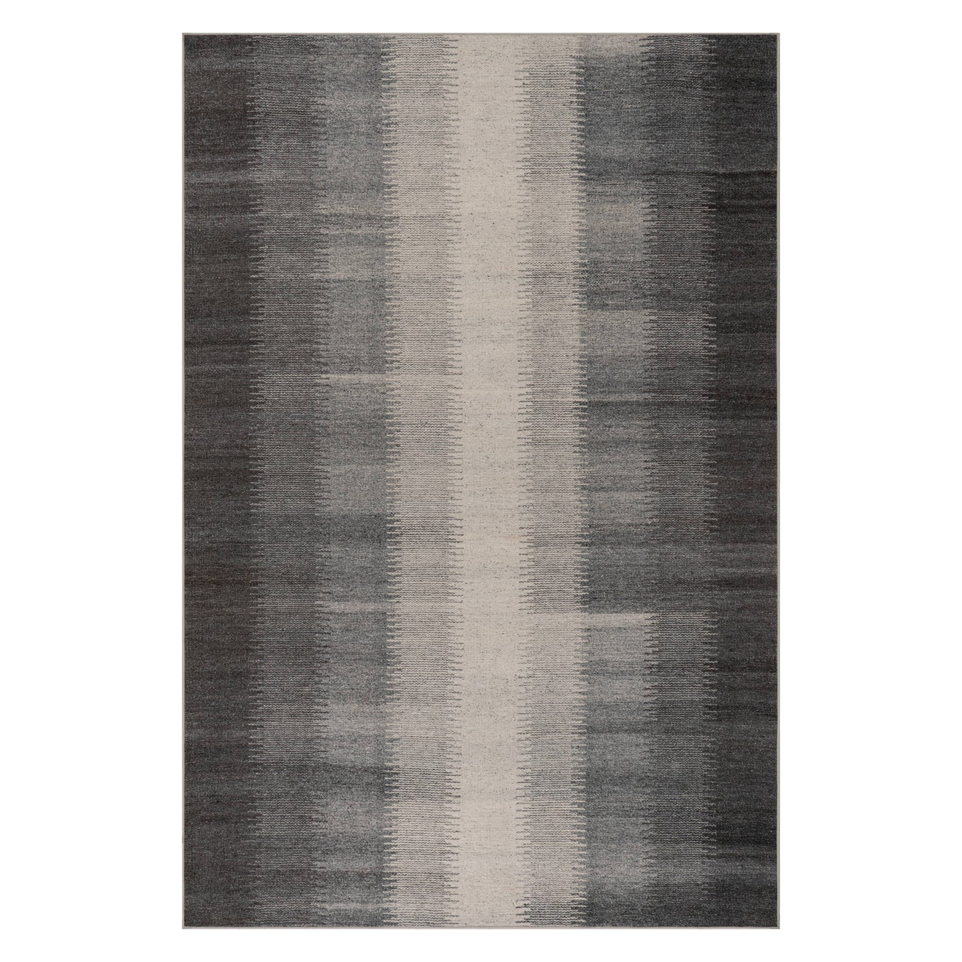 Ronan Ikat Machine Washable Rug | Charcoal