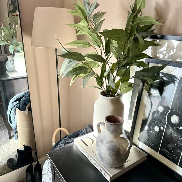 41"Quality Artificial Frosty Grey Green Eucalyptus Branch