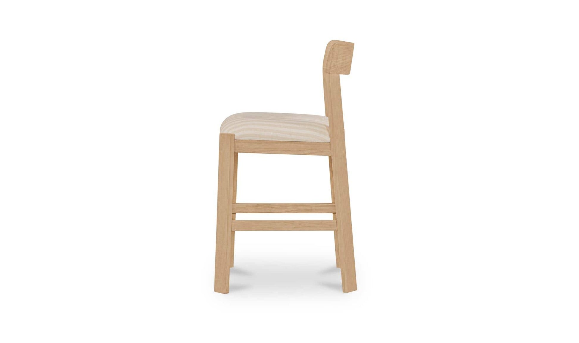 Oli Solid Oak Counter Stool Stripe
