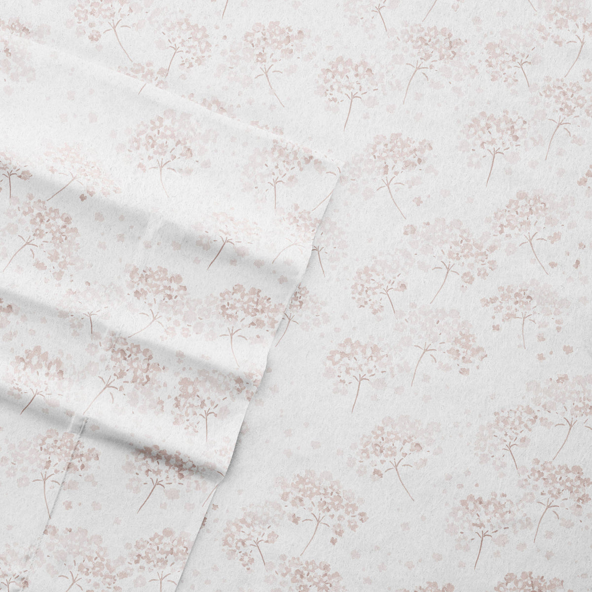 100% Cotton Flower Bunch 4 Piece Flannel Bed Sheet Set
