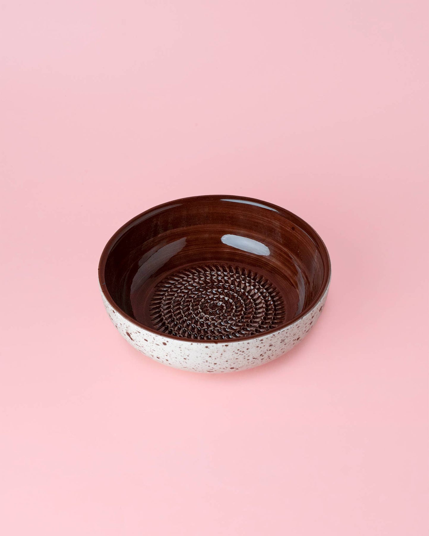 Medium Pottery Grater Bowl for Kitchen Decor / BROWNIE