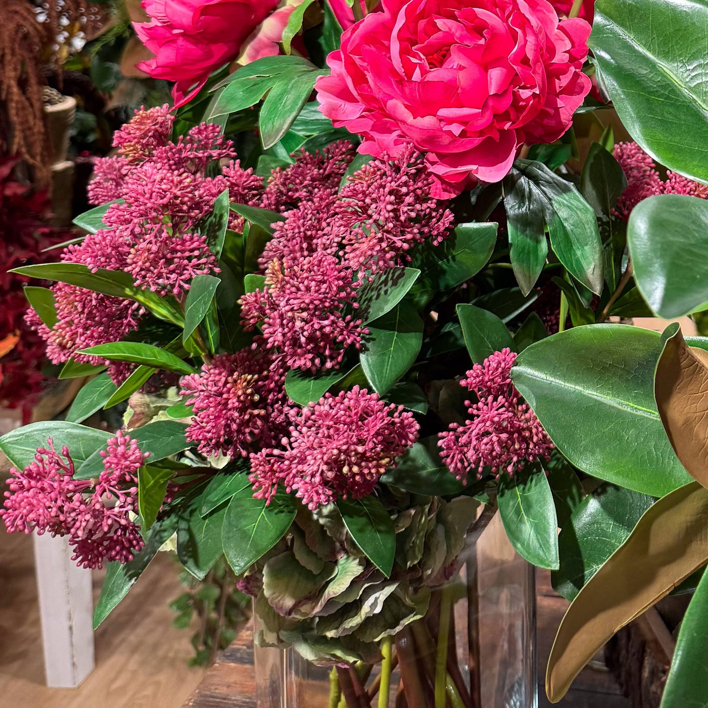 Viburnum Seed Stem - 21 Inch - Mauve