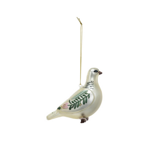 Glass Dove Ornament