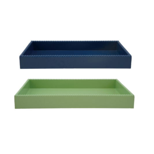 Decorative MDF Trays w/ Hobnail Edge