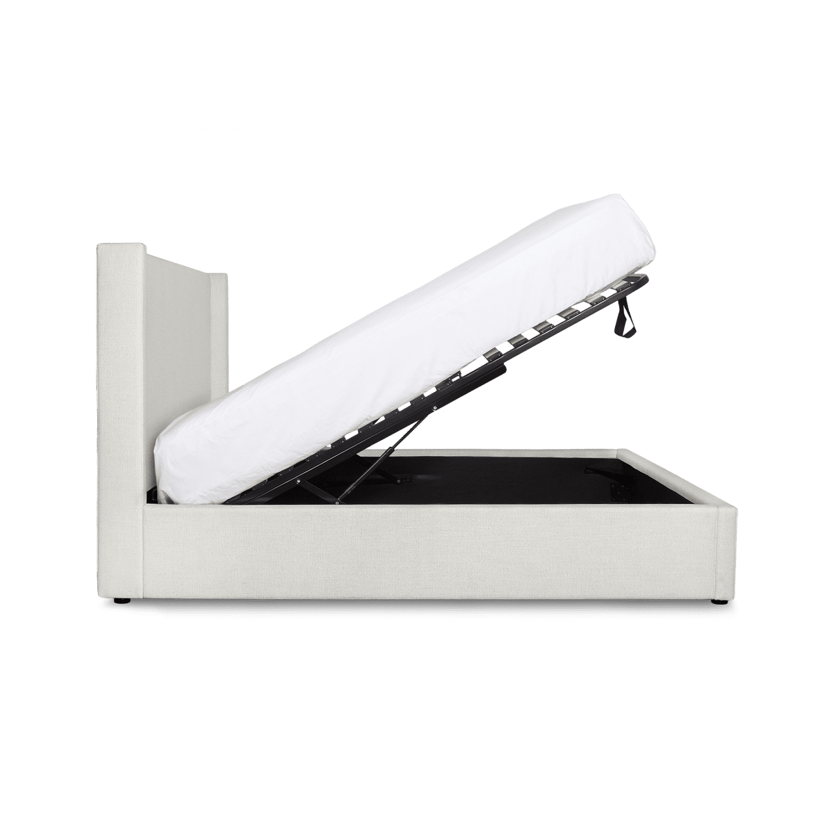Josie King Storage Bed - Cream