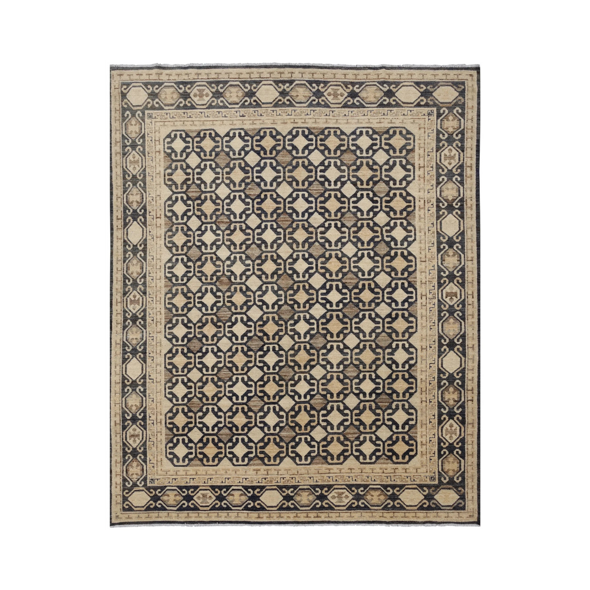 Khotan Multicolor Wool Hand Knotted Pakistani Rug - 8'0" x 10'0" N17639