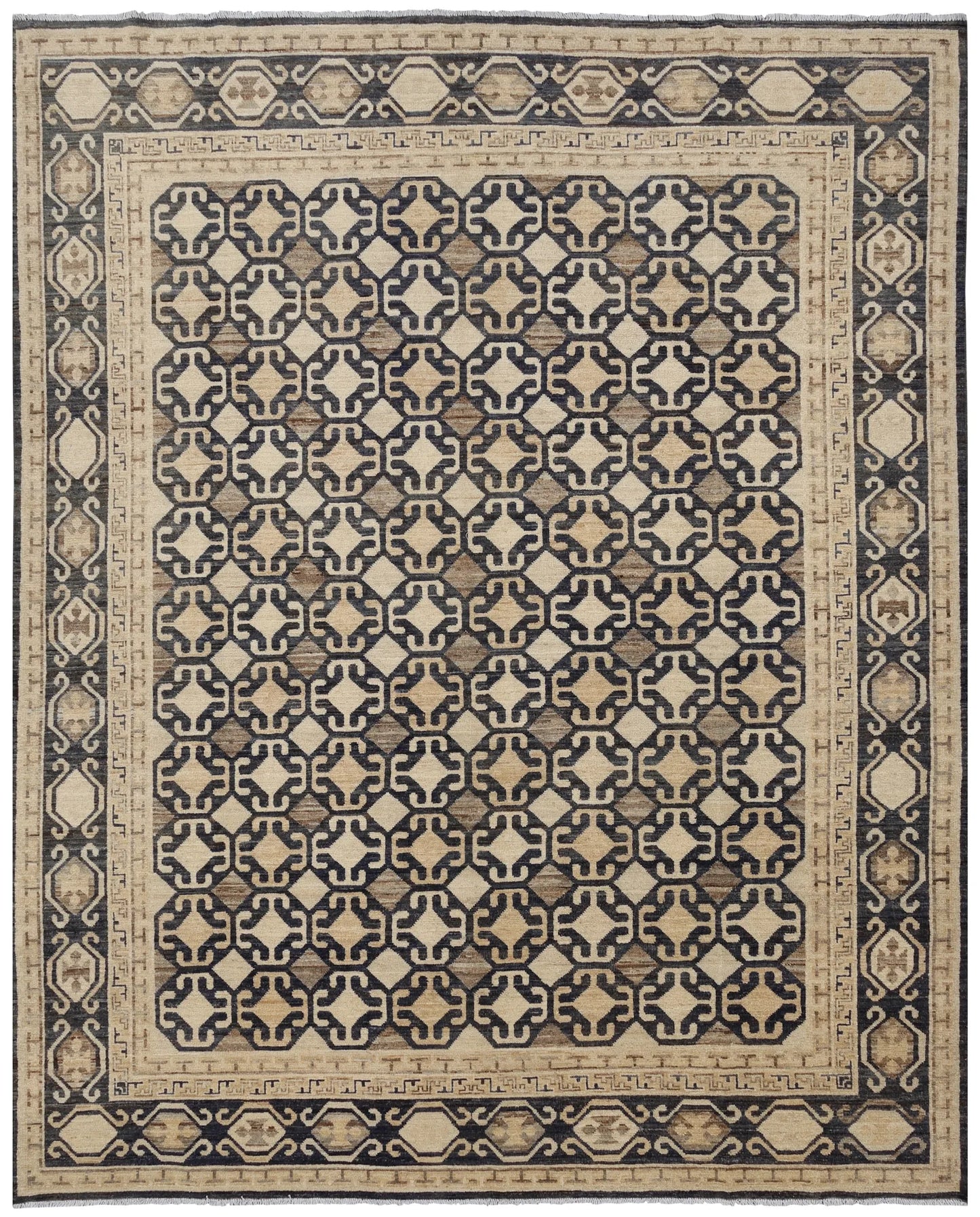 Khotan Multicolor Wool Hand Knotted Pakistani Rug - 8'0" x 10'0" N17639