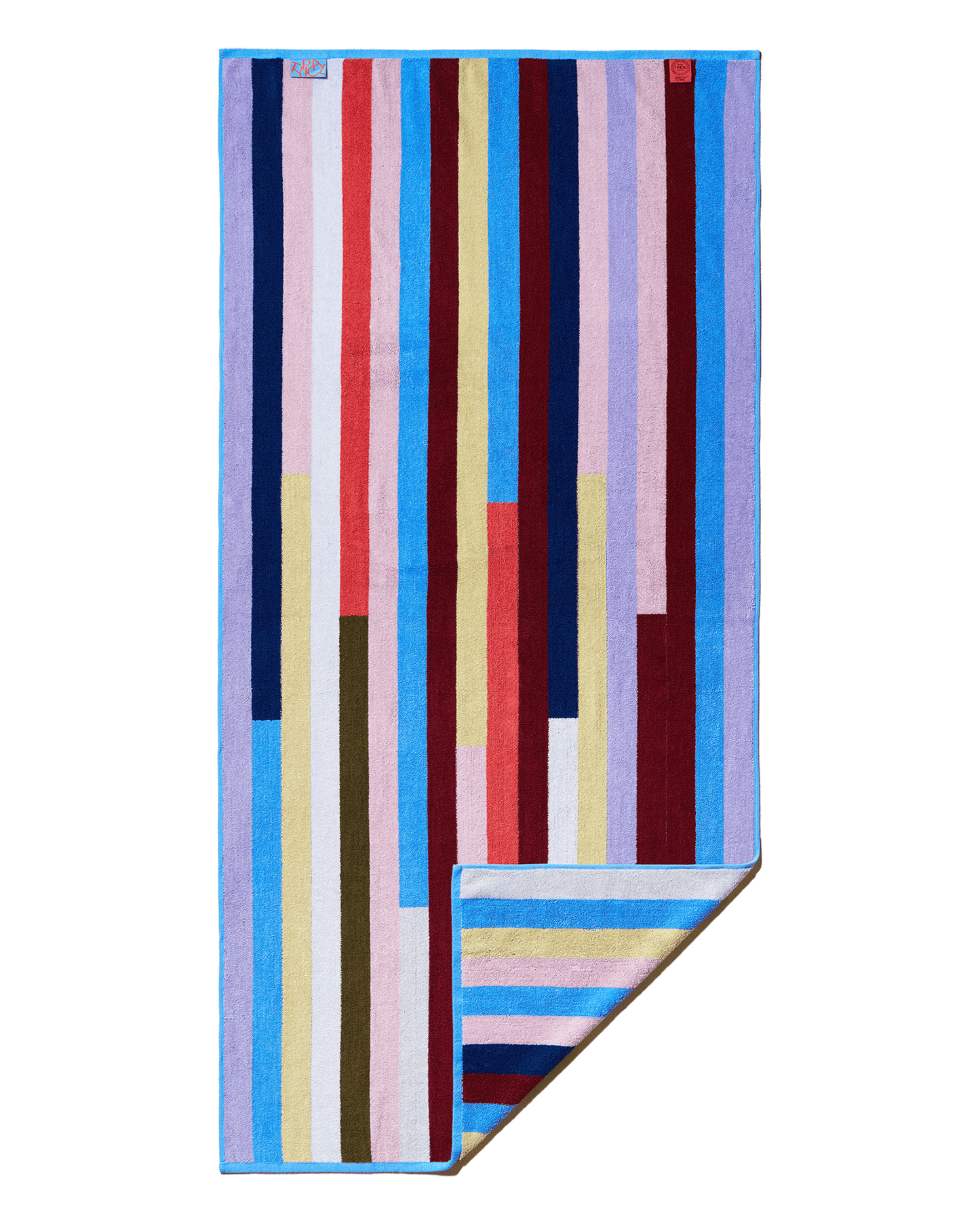 Indecisive Spectrum Stretch Bath Towel Reversible Jacquard Multi-Color