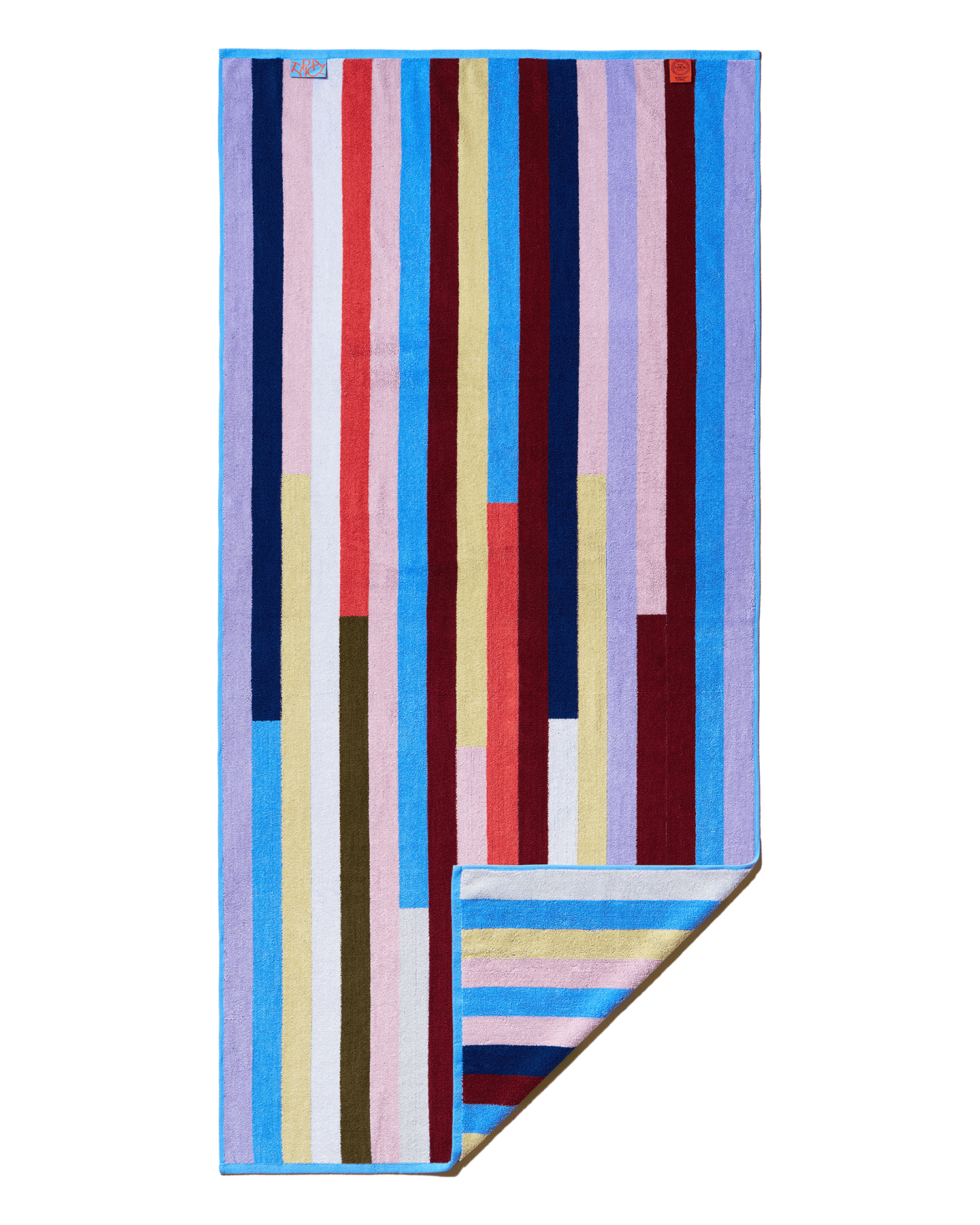 Indecisive Spectrum Stretch Bath Towel Reversible Jacquard Multi-Color